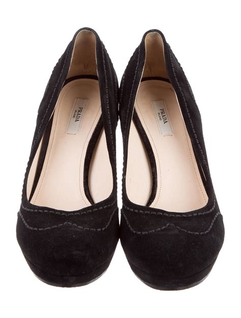 prada suede ballet flats|Prada block heel pumps.